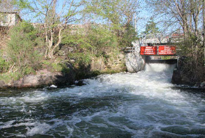 The earth embankment dams and weir