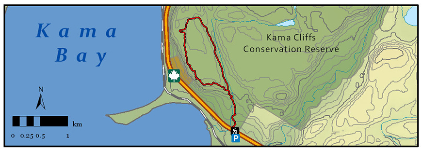 Kama Cliffs map