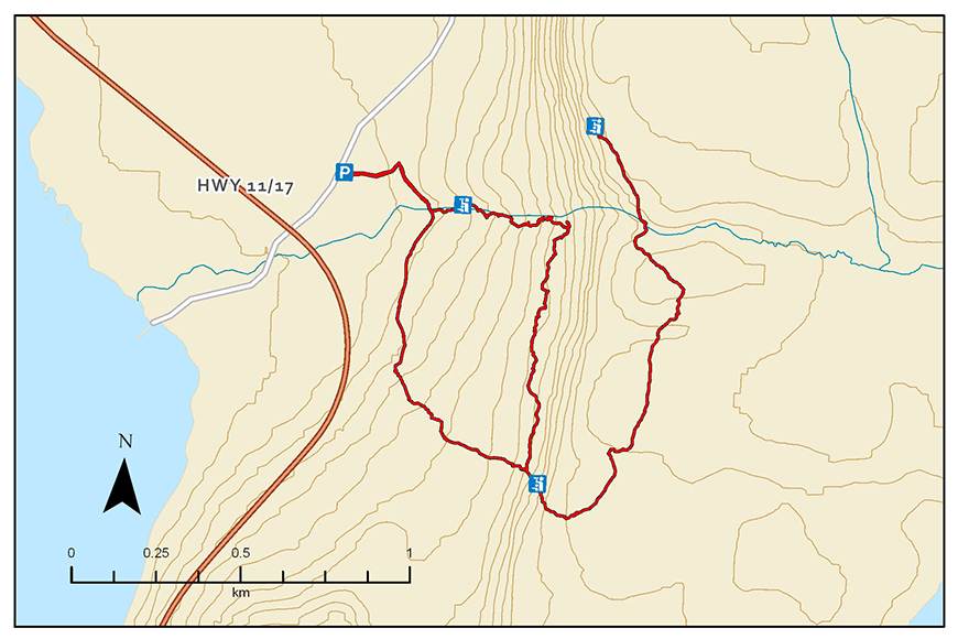 Mazukama Falls Map