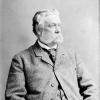 Black and white portrait of a man looking to the side