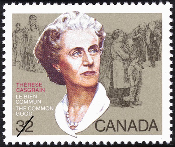 Postage stamp showcasing the portrait of a woman