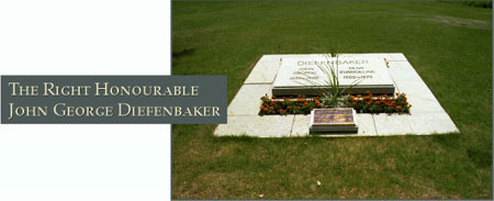The Right Honourable George John Diefenbaker - Photograph of his grave site