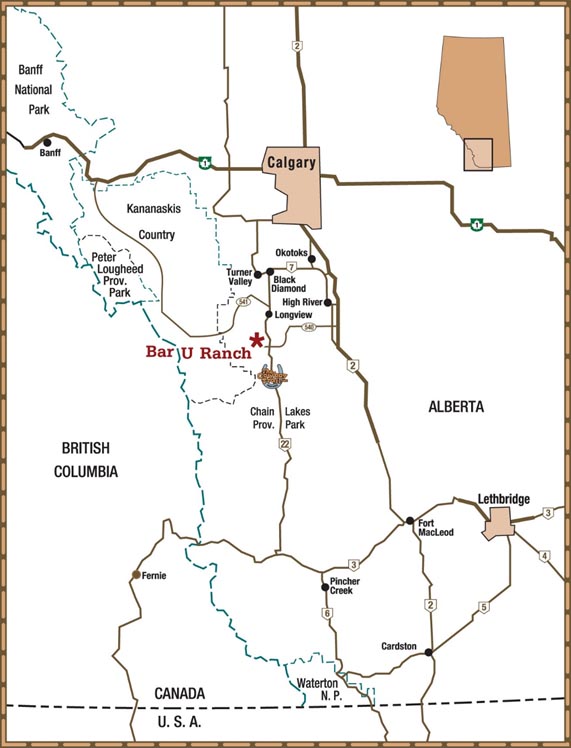 Regional setting of Bar U Ranch