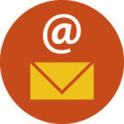Icon depicting an envelope and an AT symbol