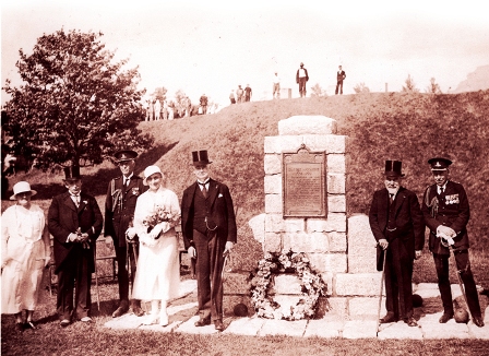 Unveiling of commemorative plaque at Fort Anne, 1921 