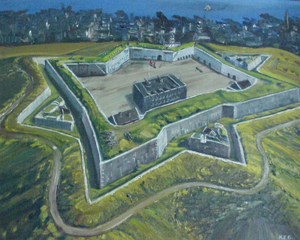 Image of oil painting depicting the fourth Citadel 