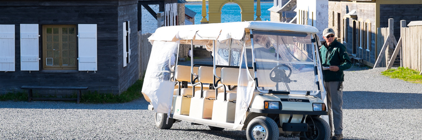 Motorized guided tour at the Fortress of Louisbourg National Historic Site