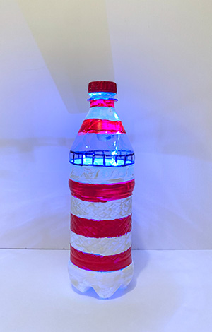 Pop bottle lighthouse