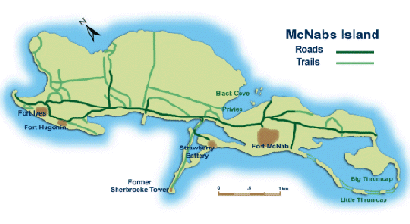Map of Fort McNab National Historic Site of Canada