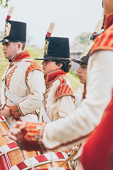 Young fife and drum corps volunteer