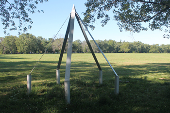 Camp Niagara bell tent sculpture