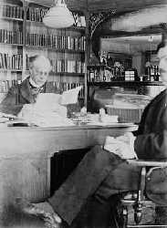 secretary M. Boudrias in his study at Laurier House, 1897