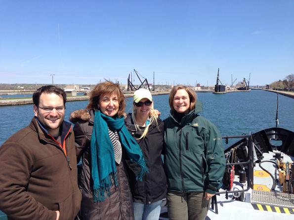 Parks Canada team members aboard CCGS Constable Carrière