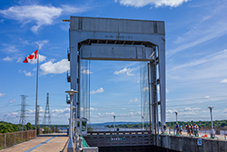 The lock opens a 200 tonne guillotine gate!
