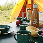 Crockery and cutlery provided during your camping trip