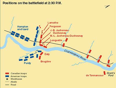Positions on the battlefield at 2:30 p.m.