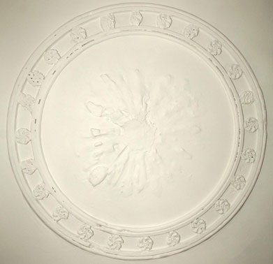 Plaster rosette at the ceiling of the bedroom of L.-J. Papineau and his wife Julie Bruneau