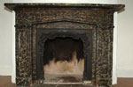 Mantel with a fake marble finish, 