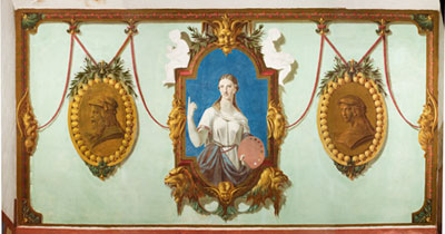 Fresco-style working drawing after the restorations