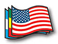 drawing: variety of foreign flags beginning with u.s. flag