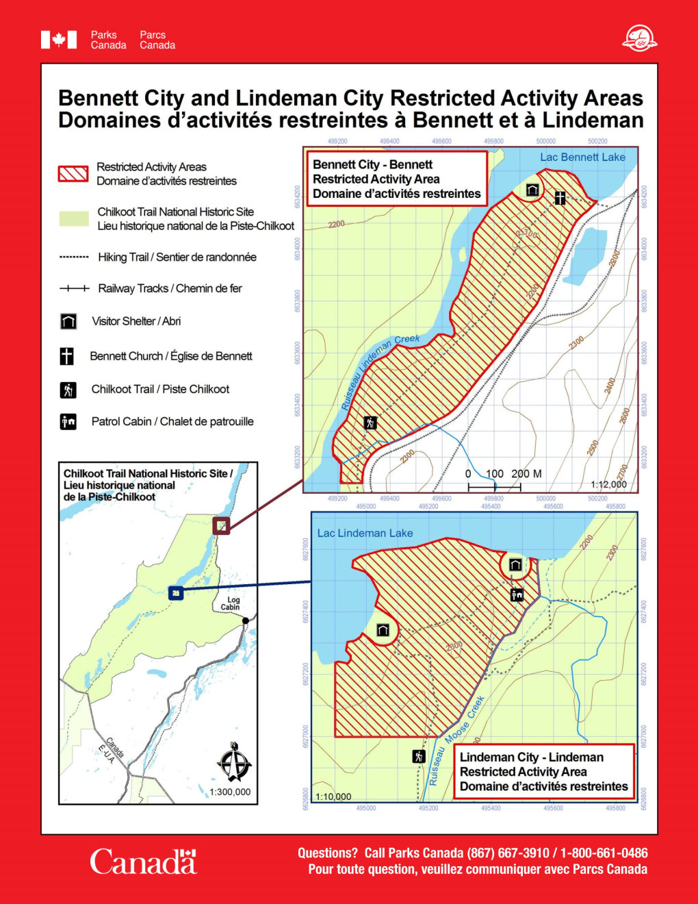Map of Bennett Restricted Activity Area