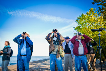 A  group of birdwatchers.