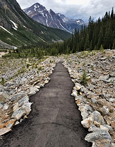 The paved Path of the Glacier Trail.