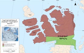 Land Withdrawal Map in Inuktitut