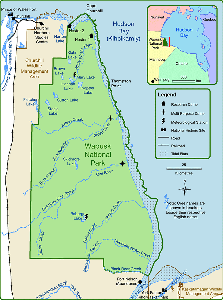 Map of Wapusk National Park