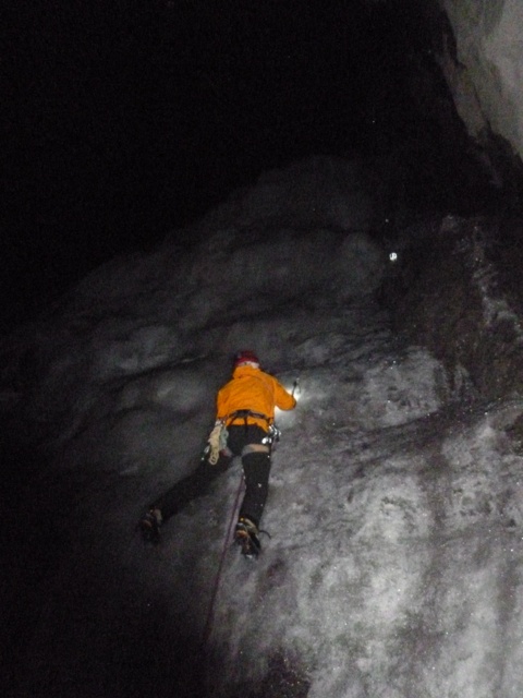 Canada Visitor Safety Specialists responding at night on the Weeping Wall.