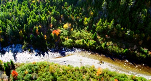Aerial view of Upper Salmon River