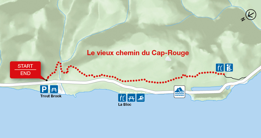 Map: Le vieux chemin du Cap-Rouge