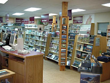 Inside the nature bookstore