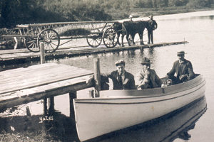 Hay wagon at Jakes Landing (historical photo)