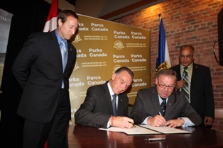 Signing of the Agreement to Establish a National Park for Sable Island October 17, 2011.