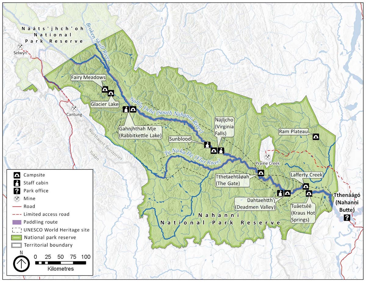 Boundaries of Nahanni National Park Reserve