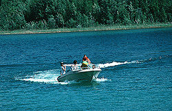 Boater on Pine Lake