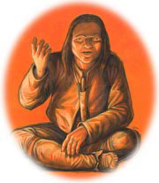 Mi'kmaq in traditional clothing