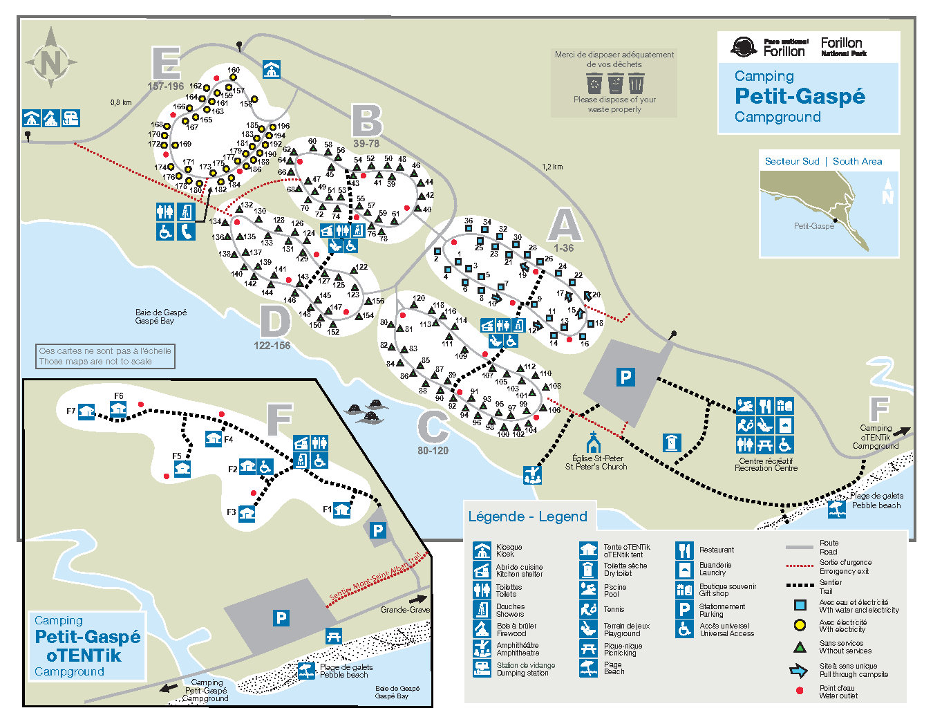 Map of the campground