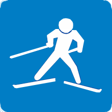 Free style crosscountry (skate) skier icon
