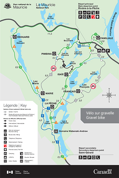 Trail bicycling map