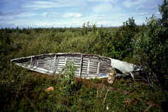 Old muskrat canoe