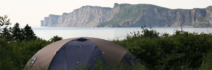 A tent at Forillon National Park