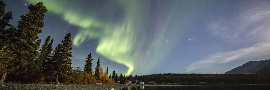 Northern Lights over Kathleen Lake.