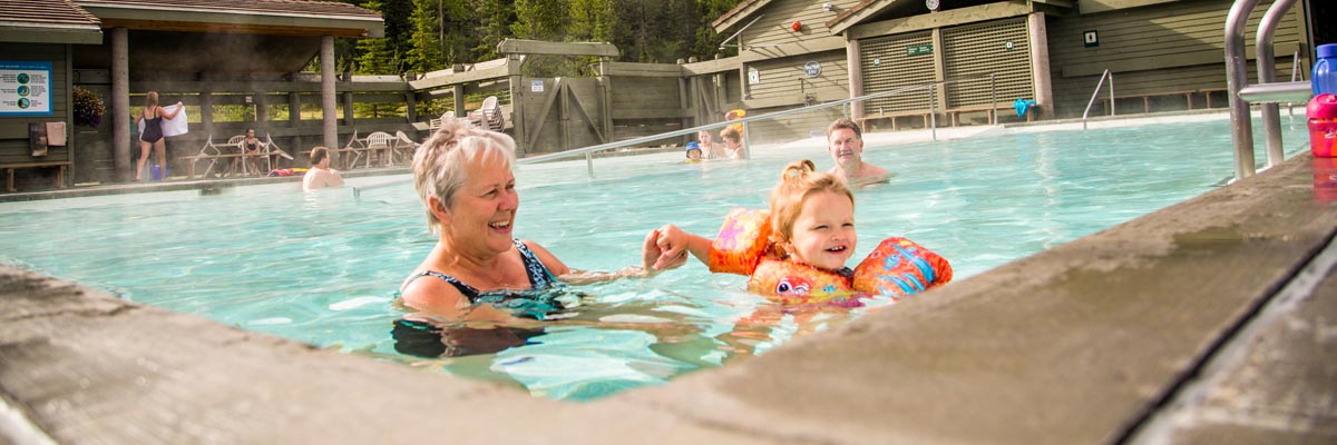 Miette Hot Springs located in Jasper National Park.