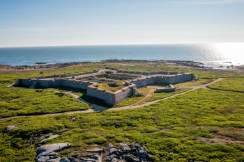 Aerial view of Prince of Wales Fort National Historic Site.